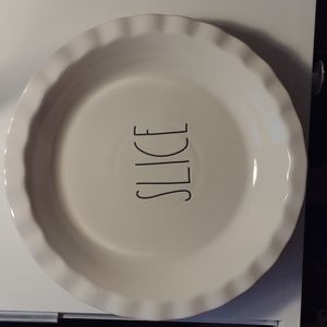 Rae Dunn " Slice" Ceramic Pie Plate